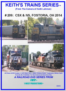 Cover image of Keith's Trains Series™ RR DVD #209 (1-West Productions™)
