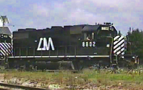 Photo of CMR Loco from Video Keith's Trains Series ™ #39 & RR Hotspots Butler, E. Lansing, Durand 1995 from 1-West Productions™ Photo Copyright © 2019 1WP™/PJ ©