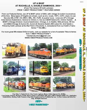 Photo of UP & BNSF at Rochelle, IL Double Diamonds, 2004 ™ (from 1-West Productions™) Video Rear Cover